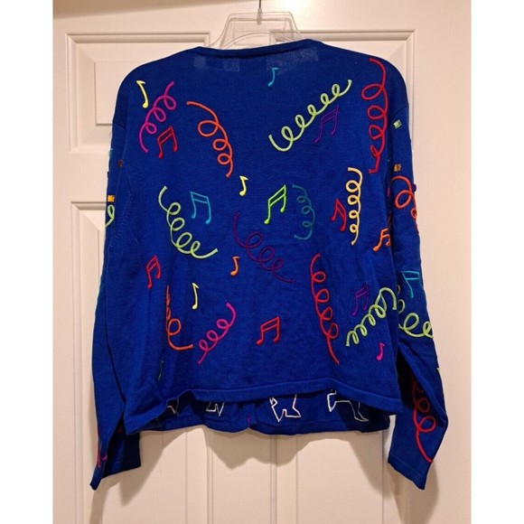 CHRISTINA ROTELLI CARDIGAN EMBROIDERED PENGIUN NEW YEARS 2000 Y2K WOMENS SIZE 1X - Picture 2 of 8